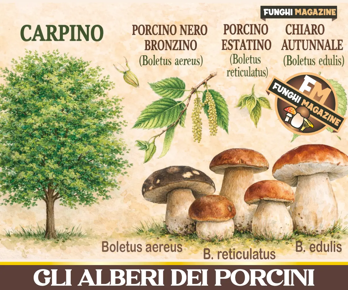Gli alberi dei funghi Porcini - Carpino