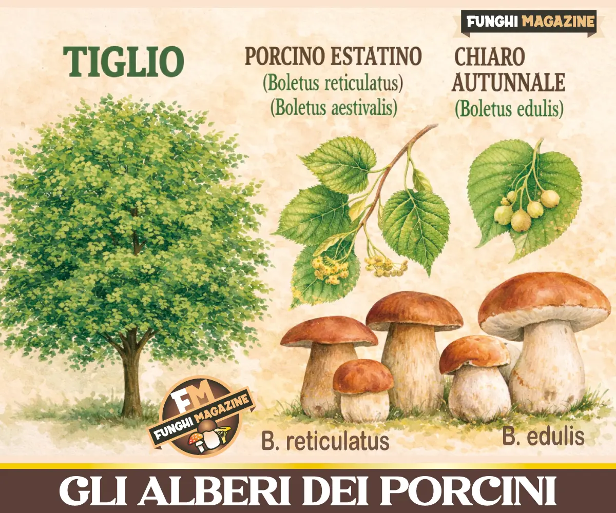 Gli alberi dei funghi Porcini - Tiglio
