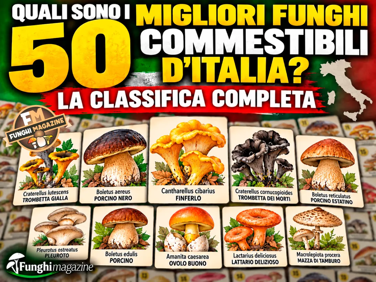 le classifiche dei funghi commestibili